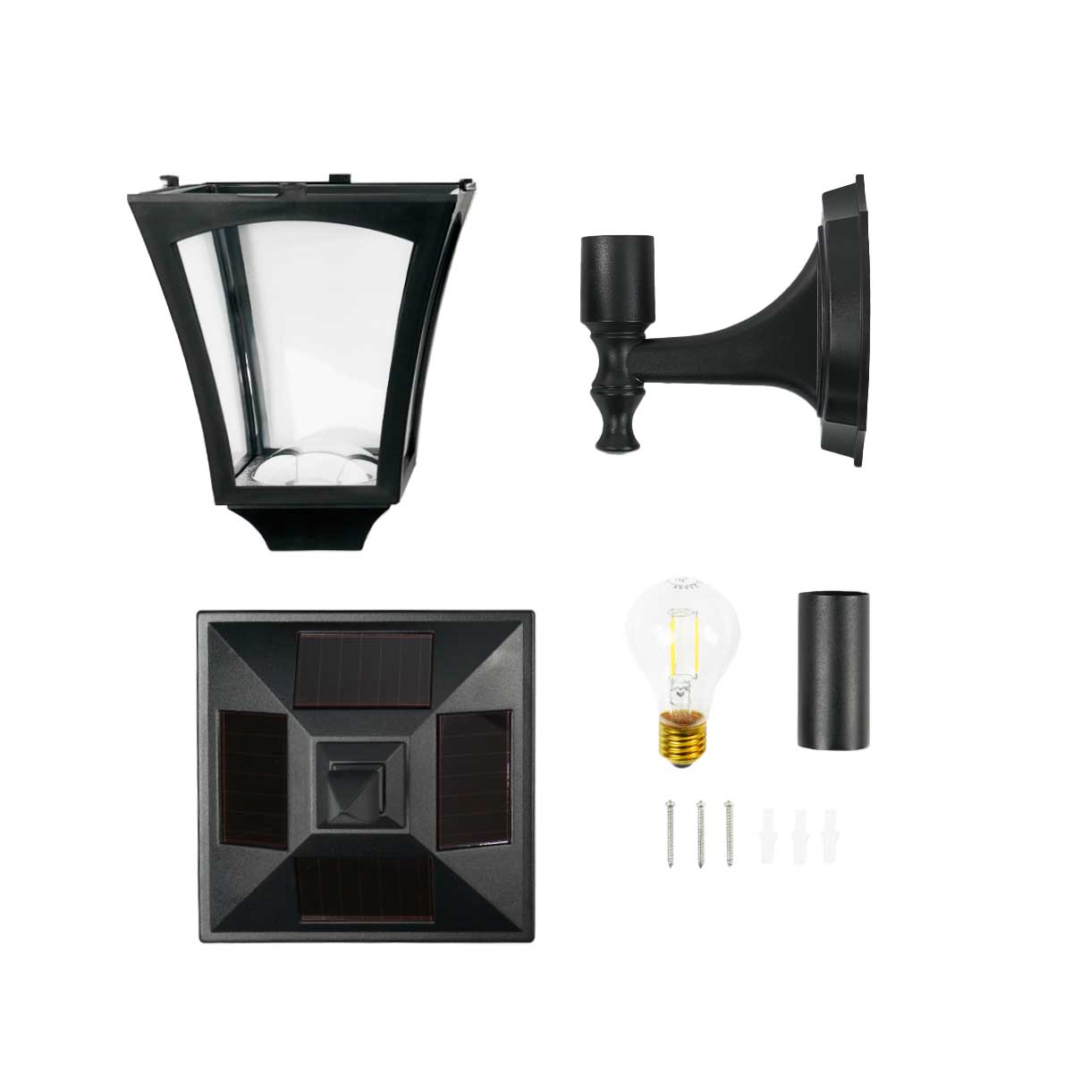 Solar Wall Light Filament Effect LEDs 34cm