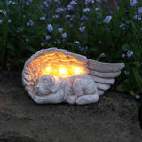 Dog Memorial Solar Light Stone Effect