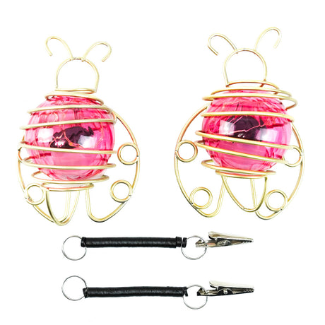 Solar Hanging Ladybird Lights, 2 pack