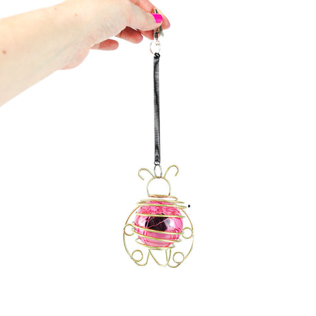 Solar Hanging Ladybird Lights, 2 pack