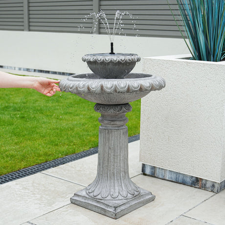 LED Solar Water Feature Victoriana Tiered 80cm