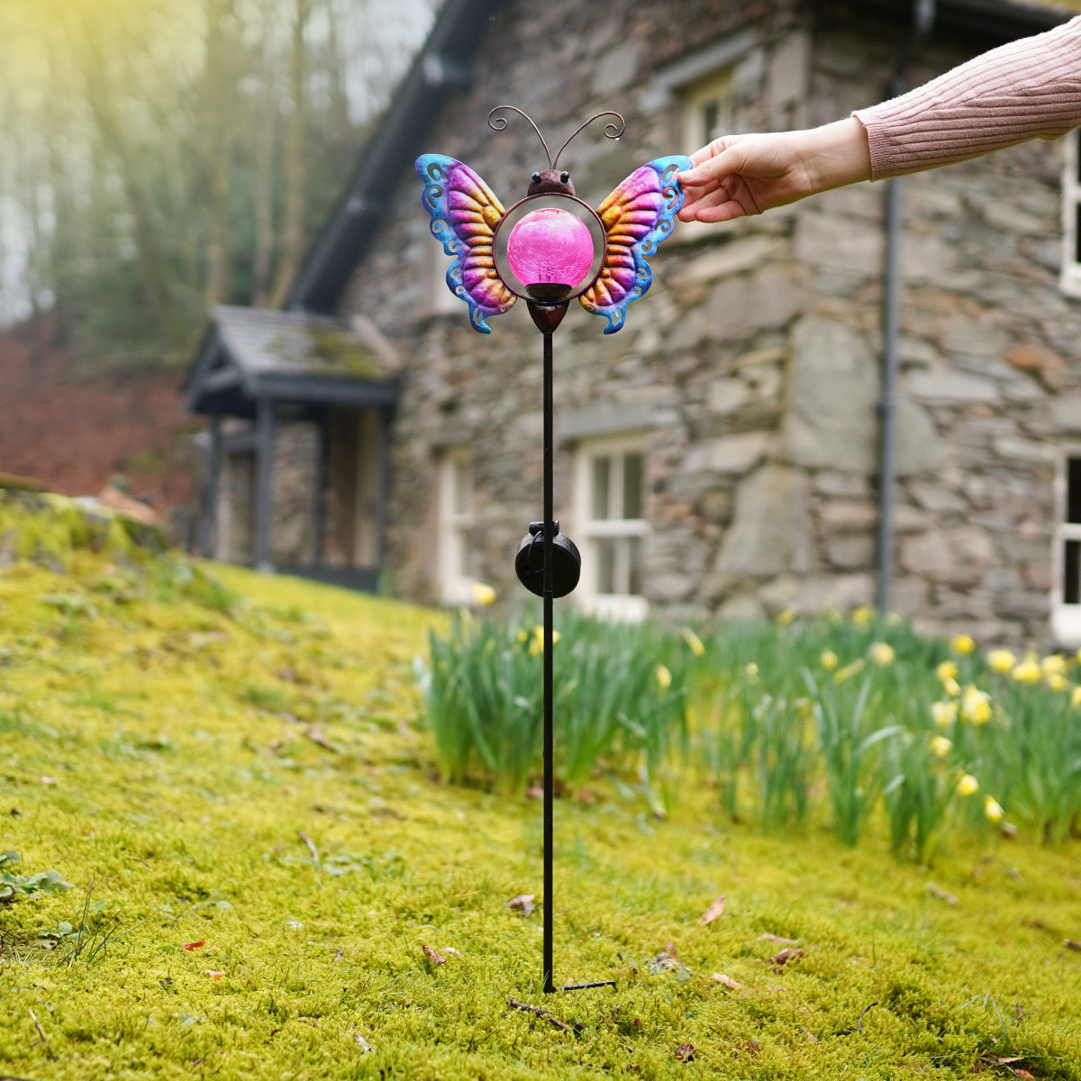 Solar Garden Butterfly Stake Light, 91cm