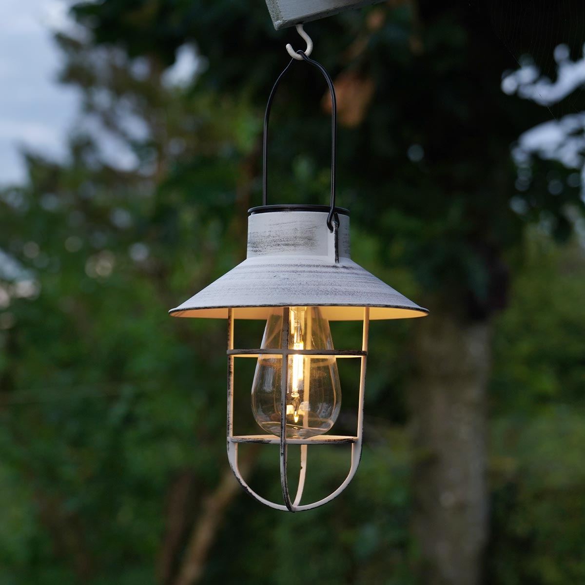 Fisherman Hanging Lantern Solar Stake Light Filament Effect