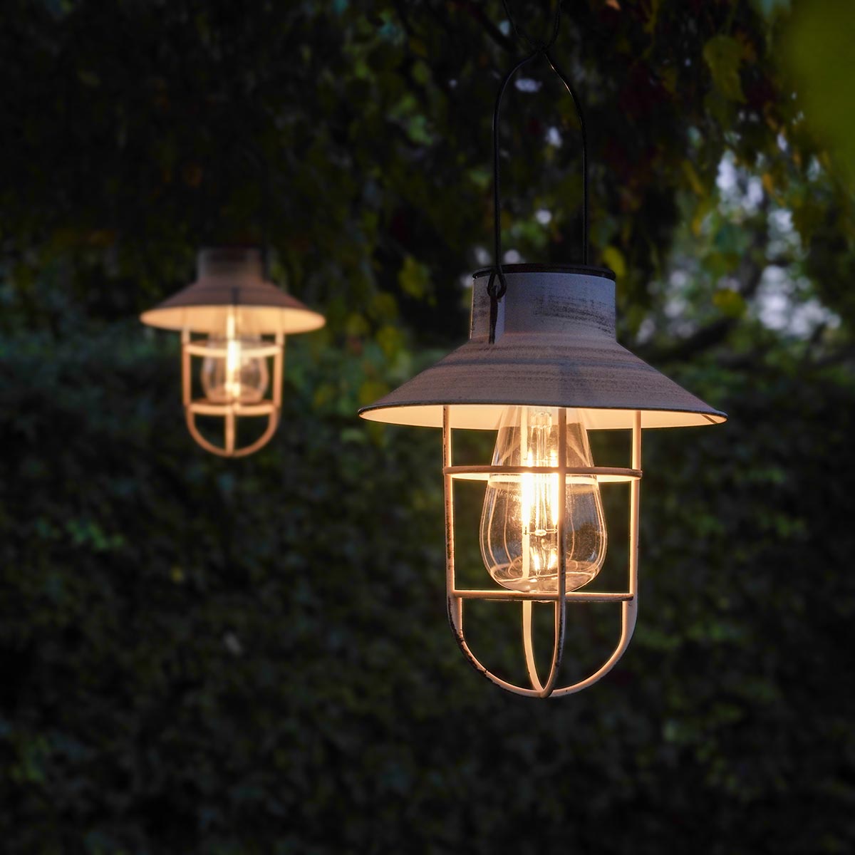 Fisherman Solar Hanging Lantern Filament Effect 21cm