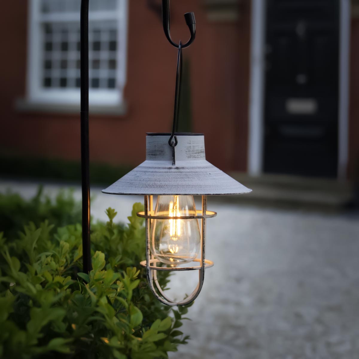 Fisherman Hanging Lantern Solar Stake Light Filament Effect