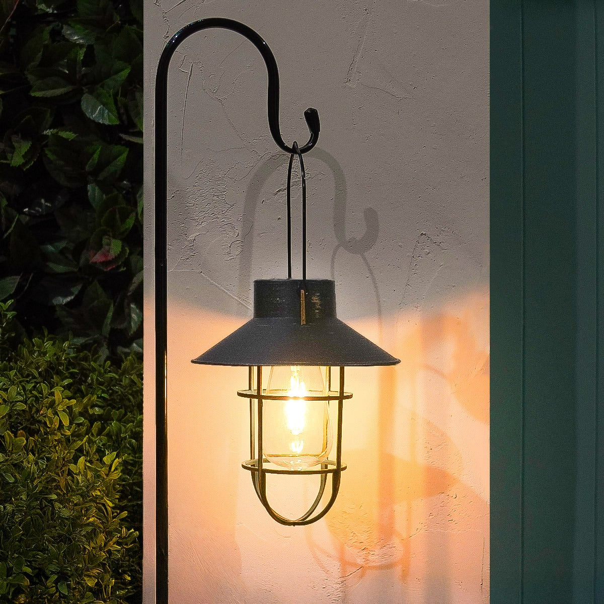 Fisherman Hanging Lantern Solar Stake Light Filament Effect