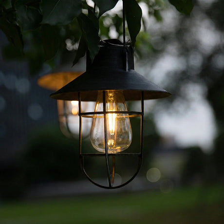 Fisherman Solar Hanging Lantern Filament Effect 21cm