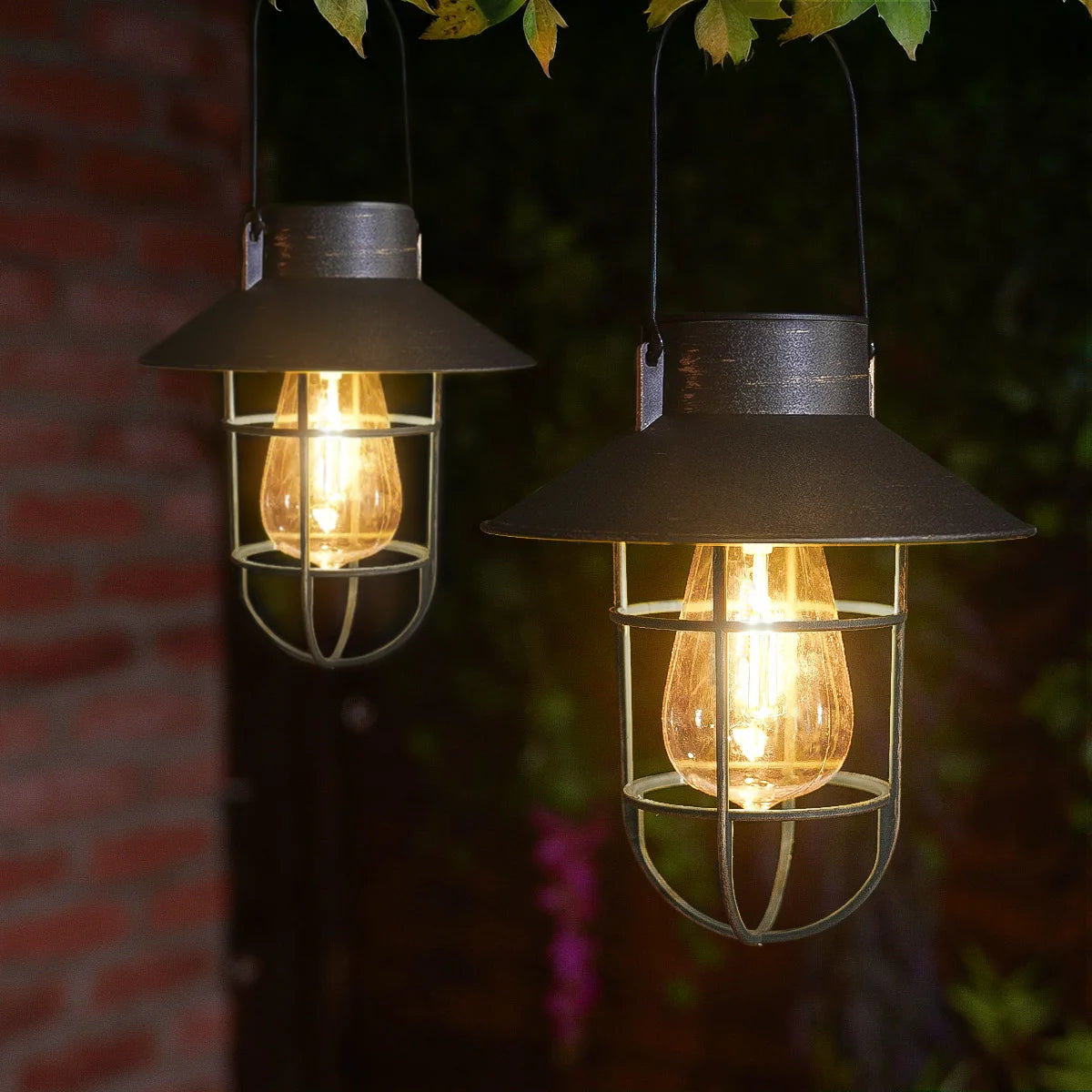 Fisherman Solar Hanging Lantern Filament Effect 21cm