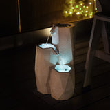Plug-in & Solar Water Feature Serenity Cascading Fountain 49cm
