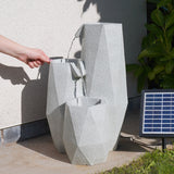 Plug-in & Solar Water Feature Serenity Cascading Fountain 49cm