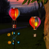 Solar Cool Flame Balloon Wind Spinner Stake Light and Lantern
