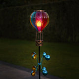 Solar Cool Flame Balloon Wind Spinner Stake Light and Lantern