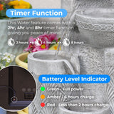 Solar & Plug-in White Seashell Pattern Cascading Bowls Water Feature