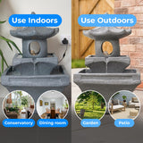 Solar & Plug-in Grey Pagoda Water Feature