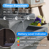 Solar & Plug-in Grey Pagoda Water Feature