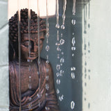 Solar & Plug-in LED Buddha Water Feature Garden Fountain 43cm