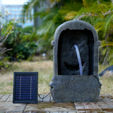 Plug-in & Solar Water Feature Lion 55cm
