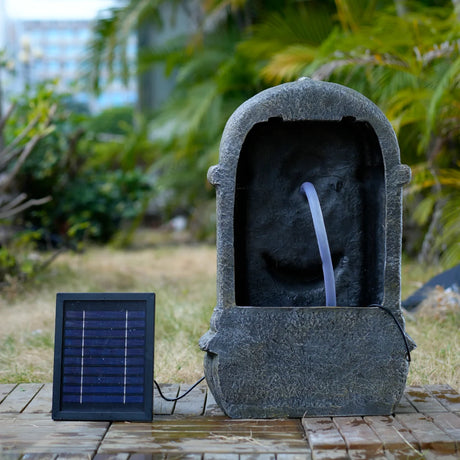 Plug-in & Solar Water Feature Lion 55cm