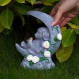 Dog Memorial Stone Effect Solar Light Half Moon