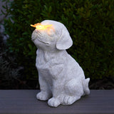 Pet Memorial Solar Light Dog with Butterfly