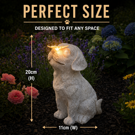Pet Memorial Solar Light Dog with Butterfly