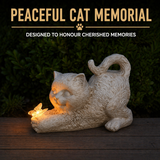 Pet Memorial Solar Light Cat with Butterfly