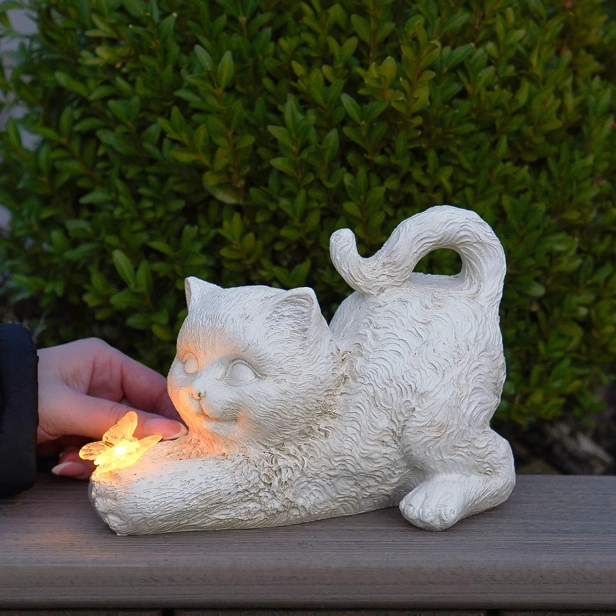 Pet Memorial Solar Light Cat with Butterfly