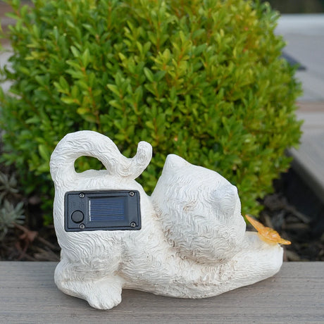 Pet Memorial Solar Light Cat with Butterfly