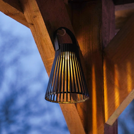 Slatted Solar Table Lantern 14cm
