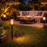 Dancing Flame Solar Lantern With Ground Stake