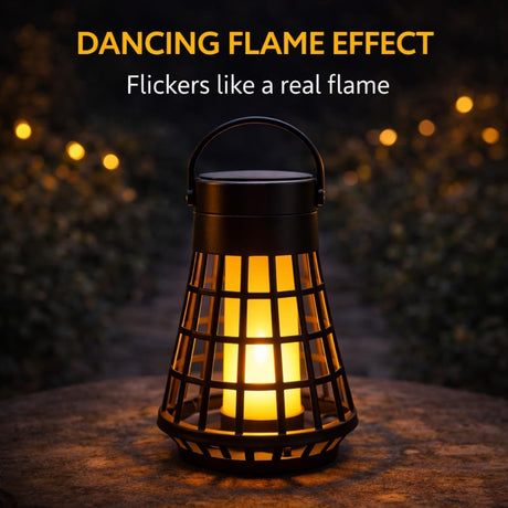 Dancing Flame Solar Lantern With Ground Stake