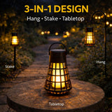 Dancing Flame Solar Lantern With Ground Stake