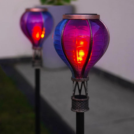 Solar Cool Flame Balloon Stake Light