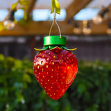 Strawberry Solar Hanging Light - Warm White LED Outdoor Garden Lantern 20cm