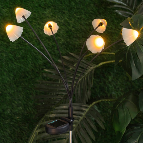 65cm Swaying Mushroom Solar Garden Stake Lights (2-Pack)