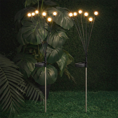 2-Pack Swaying Berries Solar Stake Lights - 65cm Warm White Outdoor Garden Lights