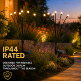 2-Pack Swaying Berries Solar Stake Lights - 65cm Warm White Outdoor Garden Lights
