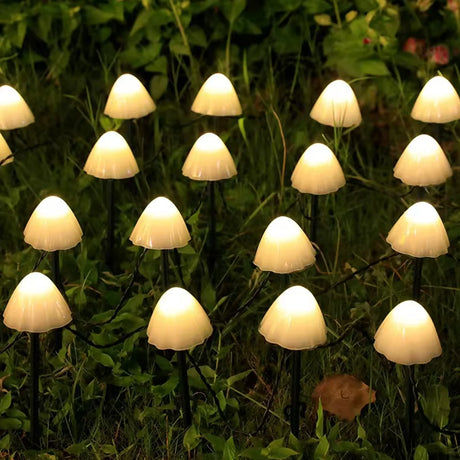 10 LED Mushroom Solar Light Stakes