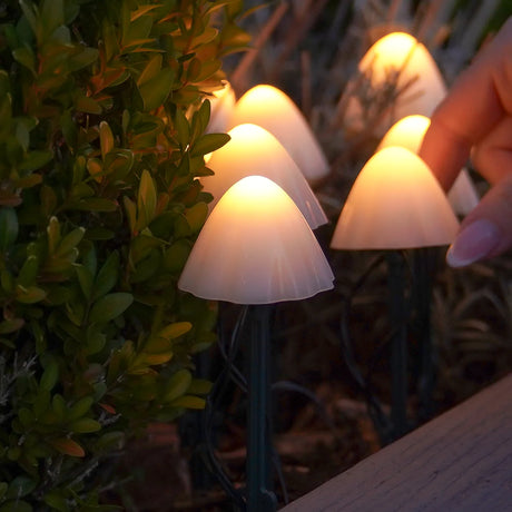 10 LED Mushroom Solar Light Stakes
