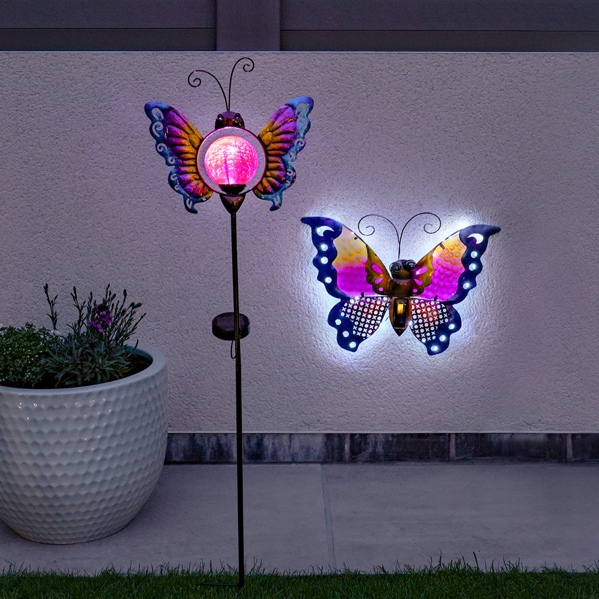 Solar Garden Butterfly Stake Light, 91cm