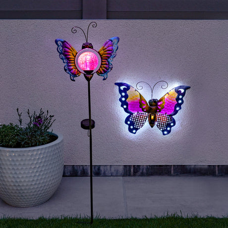 Solar Garden Butterfly Stake Light, 91cm