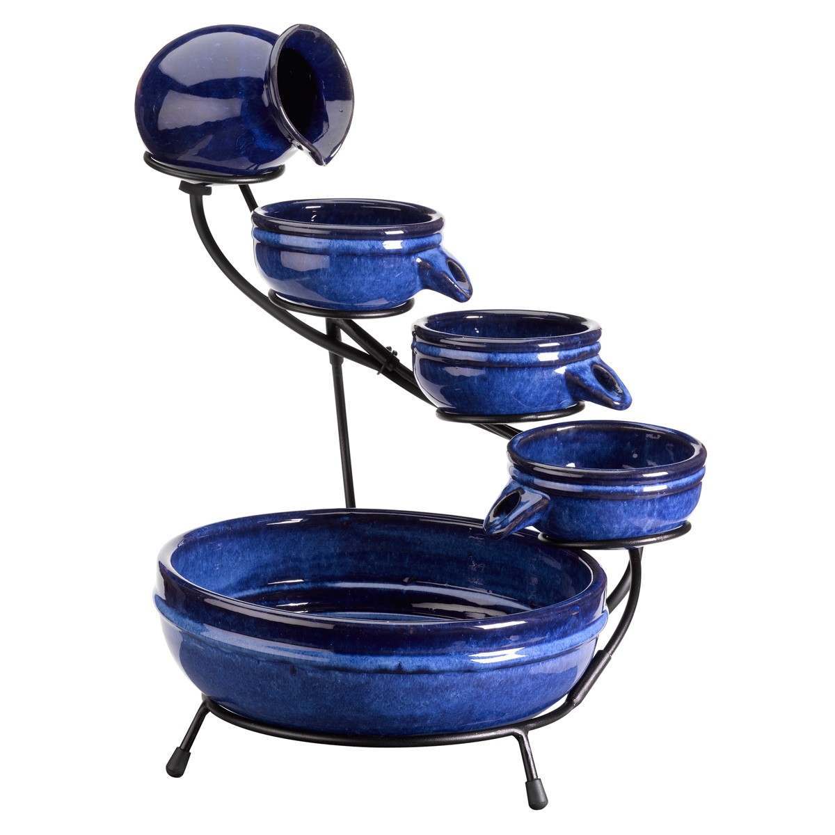 Ceramic Solar Cascade Water Feature Neptune 49cm