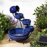 Ceramic Solar Cascade Water Feature Neptune 49cm