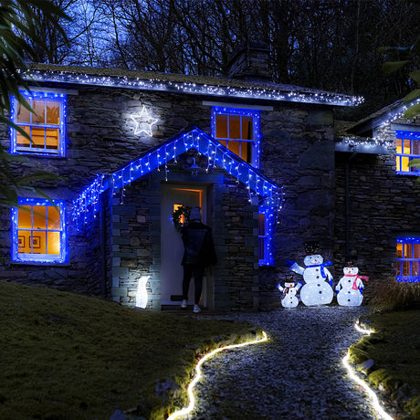 outdoor-led-icicle-lights-connectable-white-rubber-cable