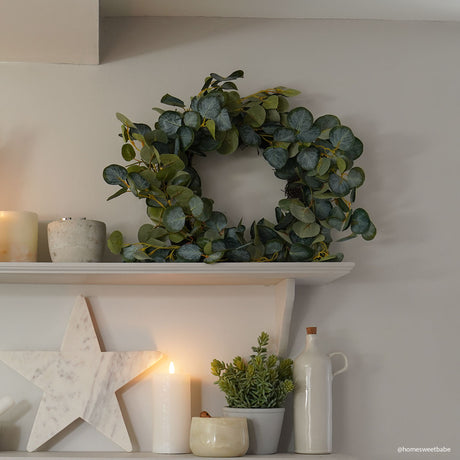 37cm Eucalyptus Outdoor Christmas Wreath