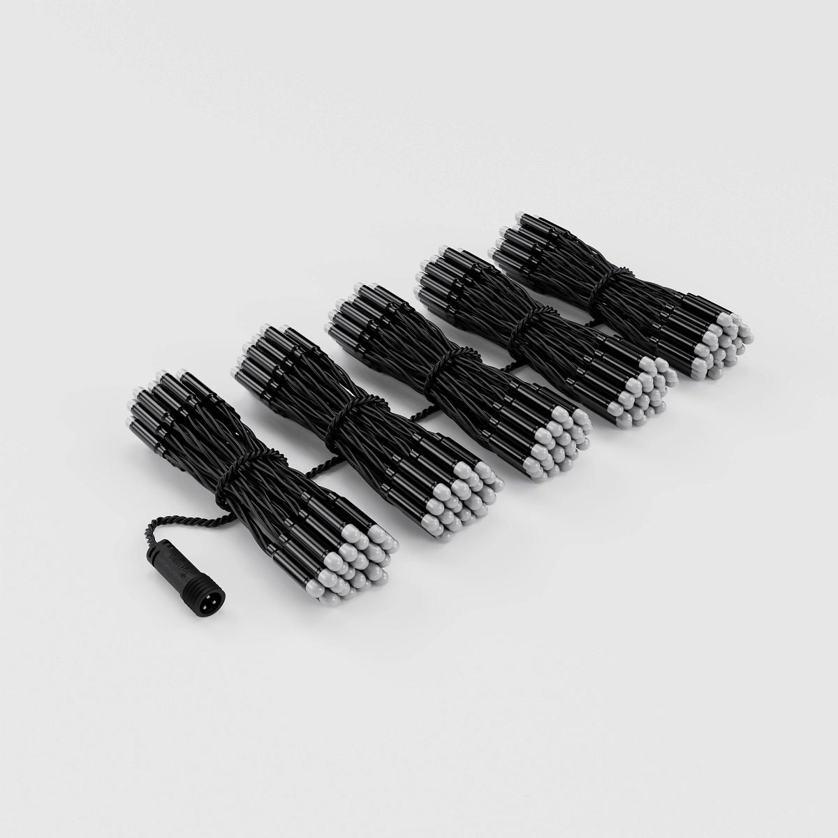 Twinkly Pro 250 RGB LED 0.5m x 4m Curtain Lights, Black Cable