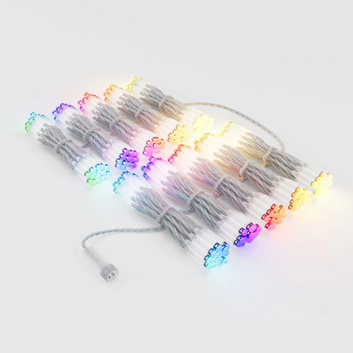 Twinkly Pro 250 RGBW LED 1m x 2m Curtain Lights, Transparent Cable