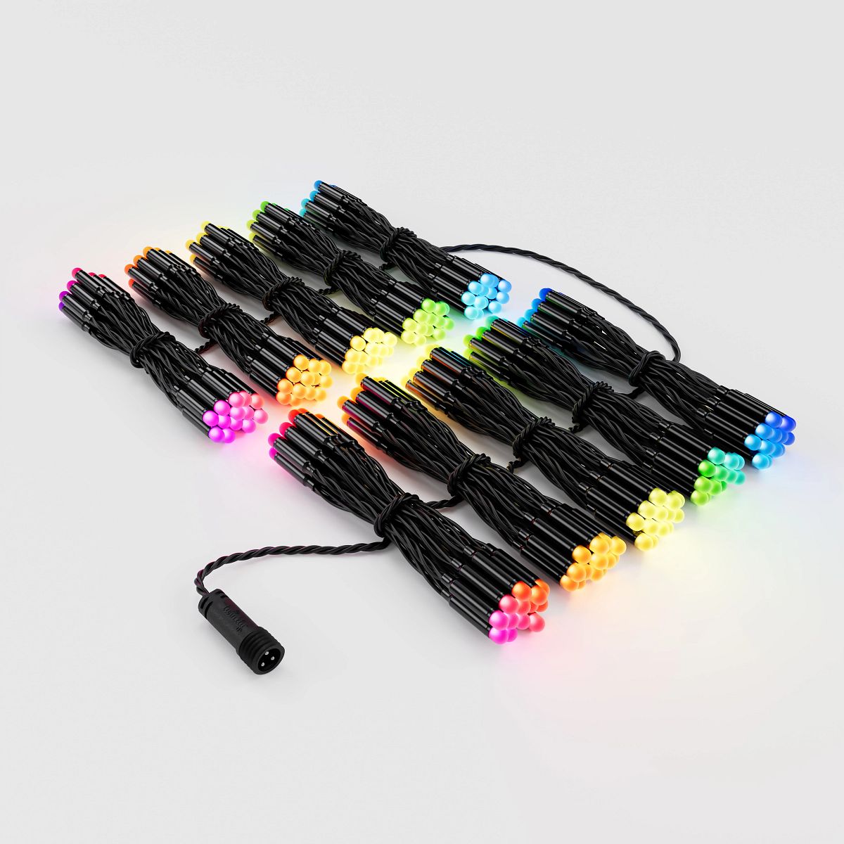 Twinkly Pro 250 RGB LED 1m x 2m Curtain Lights, Black Cable
