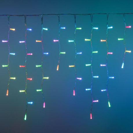 Twinkly Pro 250 RGBW LED Icicle Light, Transparent Cable