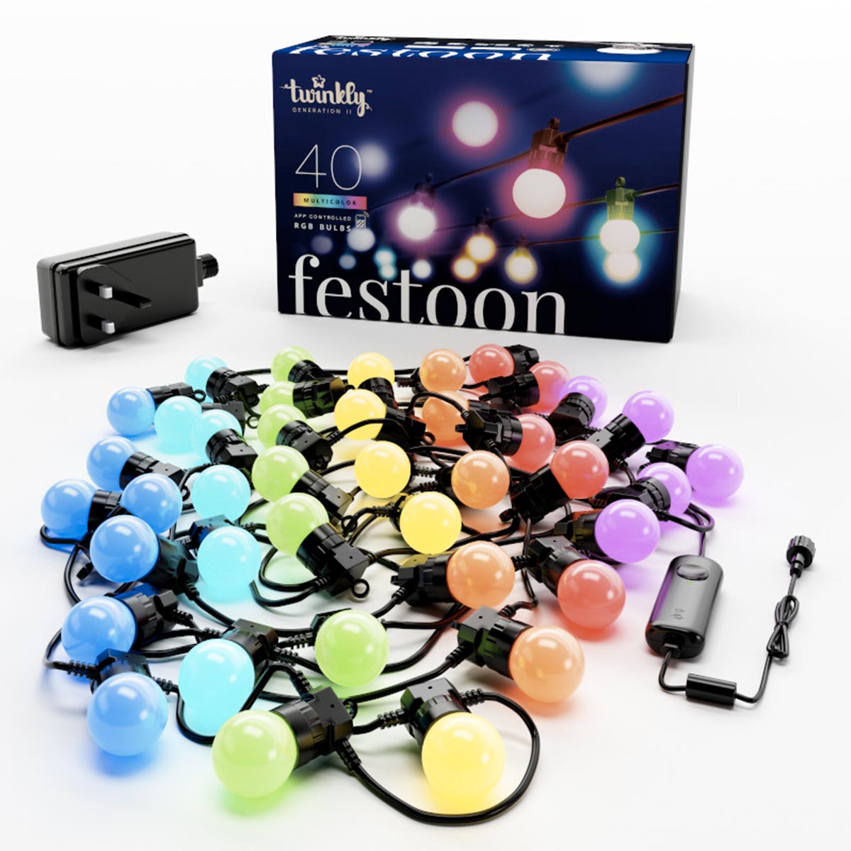 Smart App Controlled Twinkly Festoon Lights - Gen II
